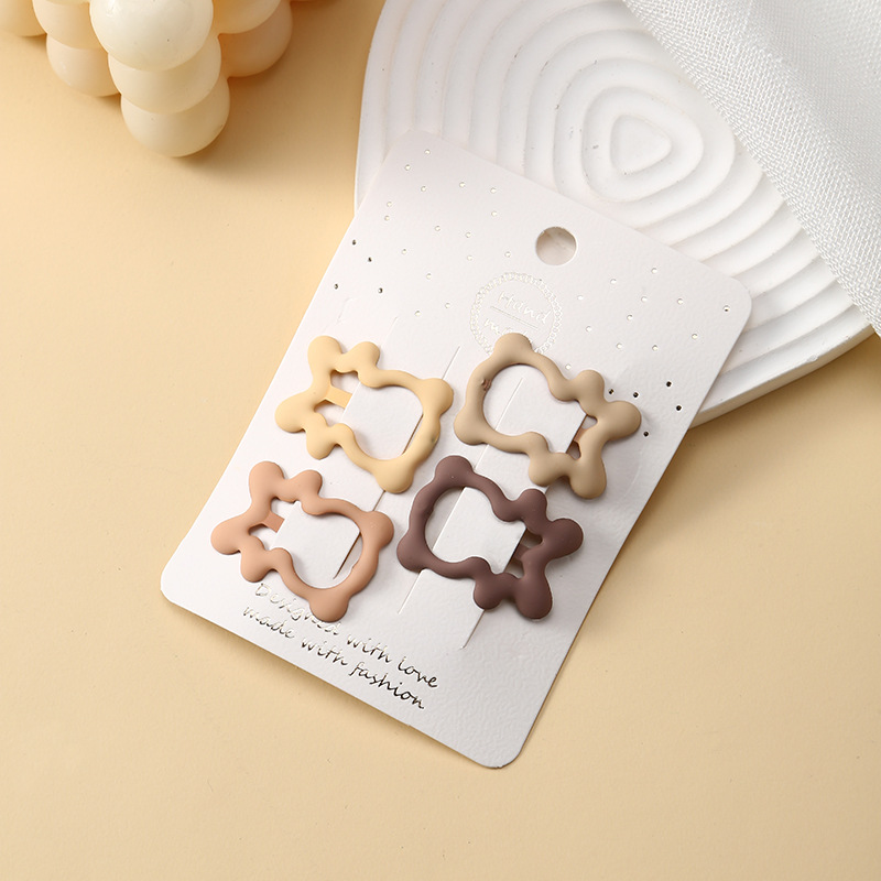 春夏款奶咖系儿童发夹小女孩后脑勺碎发bb夹刘海夹侧边发卡现货详情5