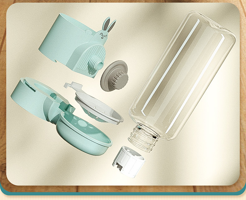 The pet feeder is an automatic feeding and refilling device for dogs. The wall-mounted feeding and drinking water dispenser can be hung and is easy to disassemble for washing pet bowls pic 9