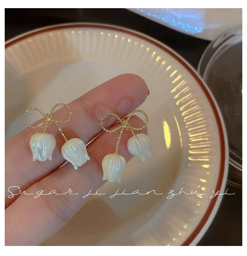 S925银针法式复古珍珠耳环高级感批发新款纯银耳钉小众百搭耳饰女详情22