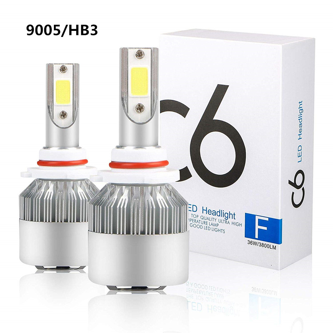 C6 led大灯 前大灯h4车灯 H7 H11 9005 36W 汽车led大灯详情5