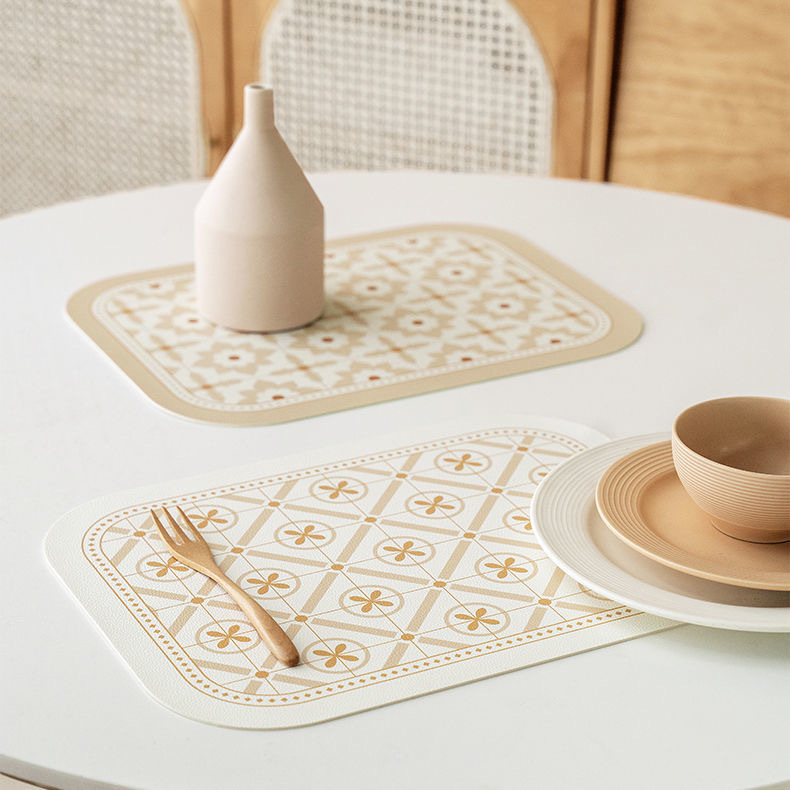 皮革餐垫西餐垫防水防油隔热垫防烫餐盘垫碗垫锅垫防滑桌垫ins风详情5