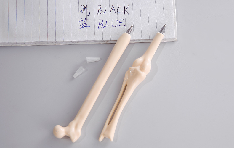 C Cross-border Exclusive bone Ballpoint pens, creative and personalized black signature pens, new and unique stationery items, funny bones pic 6
