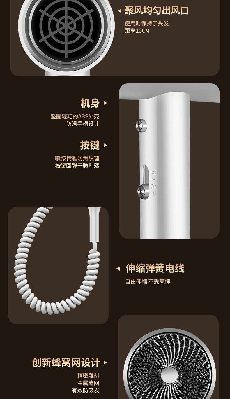 酒店壁挂式宾馆吹风机大功率电吹风民宿挂壁吹风筒免打孔厂家直销详情18