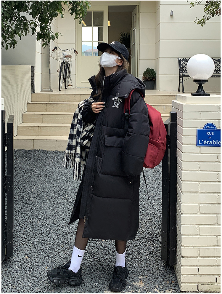 宽松羽绒棉服女2023冬新款韩版面包服中长款遮肉显瘦时尚棉袄外套详情11