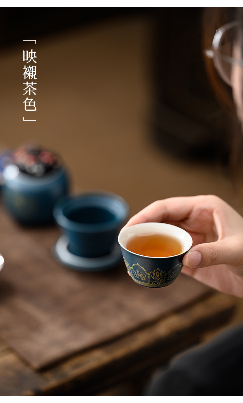 Wholesale of portable kung Fu tea sets for travel, Japanese-style outdoor quick guest cups, and business gifts for festivals pic 21