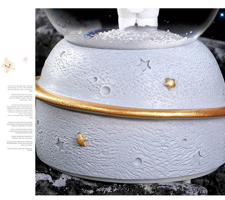 Astronaut Crystal Ball, music box, music box, Snowfall, Mermaid Princess, girls, children, birthday gifts, Christmas pic 8