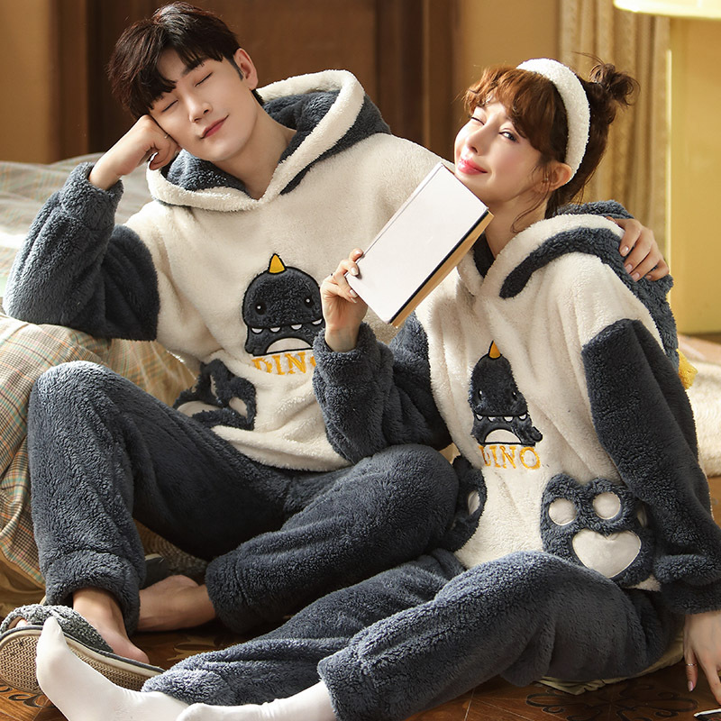 睡衣女珊瑚绒秋冬季学生加厚加绒法兰绒保暖甜美冬季天家居服套装详情26