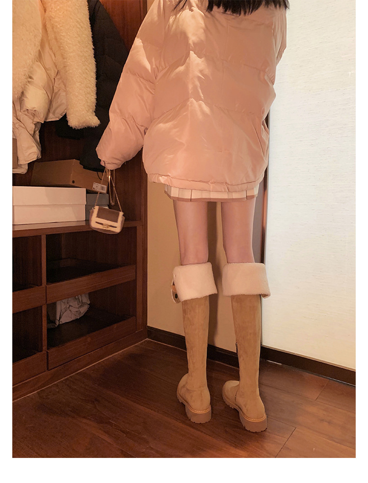 葡萄妈过膝骑士靴女厚底加绒长筒厚绒长靴百搭雪地靴女式棉鞋冬季详情44