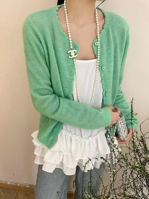 New Spring/Summer 2025 round-neck knitted sweater for women, Korean style, versatile, dopamine, youthful and gentle style, cardigan for women pic 42