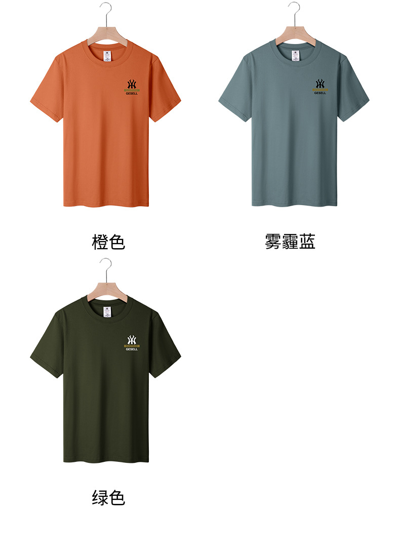 新疆重磅长绒棉青年短袖t恤男士2024夏季新款纯棉半袖体恤上衣男详情23