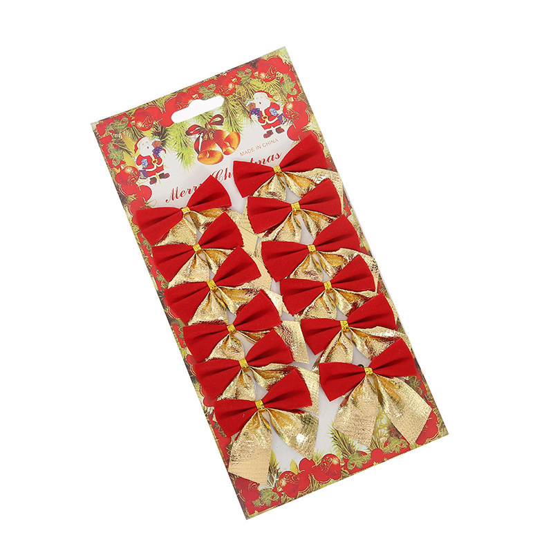 Christmas bow Pearl cotton gold pink bow Christmas tree pendant Hotel shopping mall ktv decoration supplies pic 17