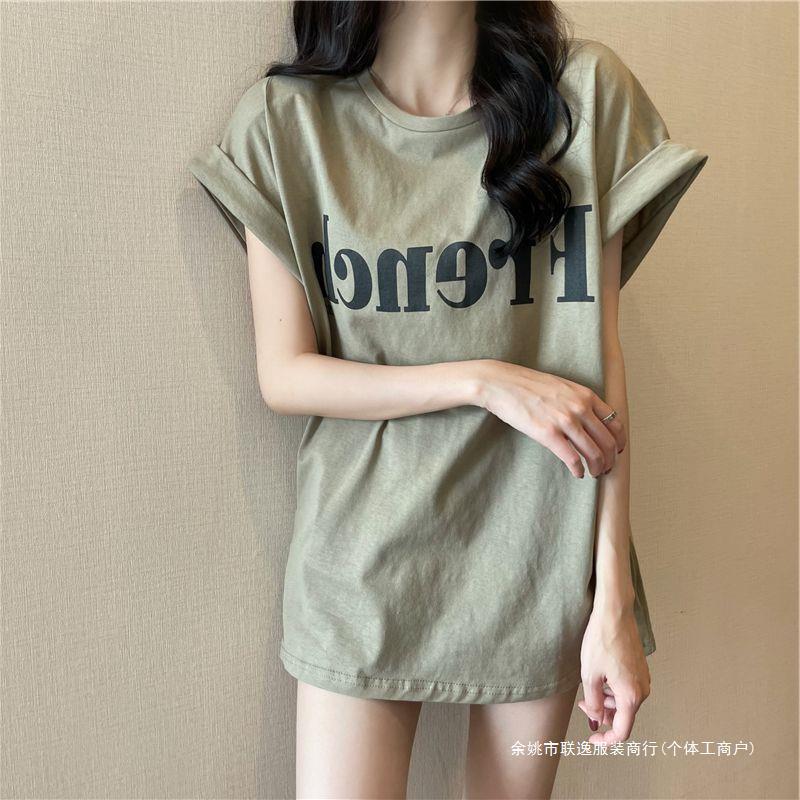 源头直发宽松短袖t恤女2024年新款夏季薄款设计感小众港味chic复详情9