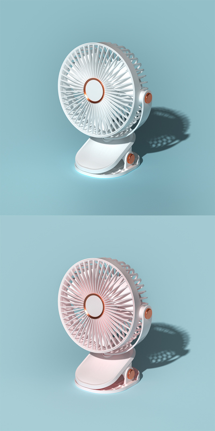 新款夹式小风扇学生宿舍床上夹扇办公室小型桌面USB充电风扇静音详情14