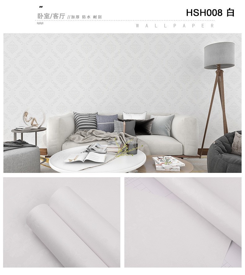 自粘墙纸自粘pvc纯色加厚卧室防水防潮直播背景自粘批发壁纸素色详情37