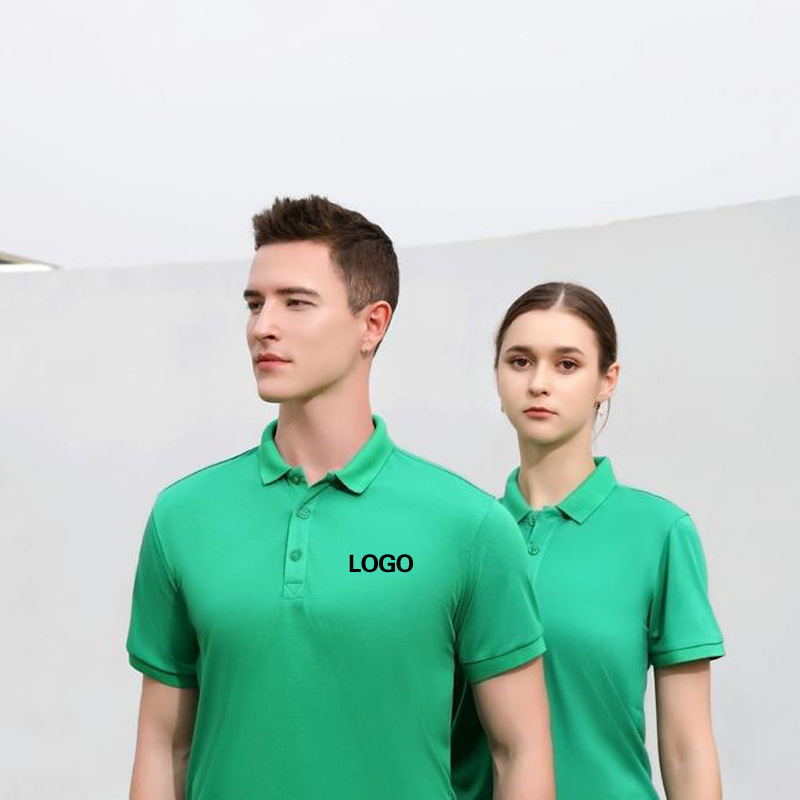 翻领广告衫印字logo团体t恤纯色polo衫企业工作校服刺绣图案短袖详情17
