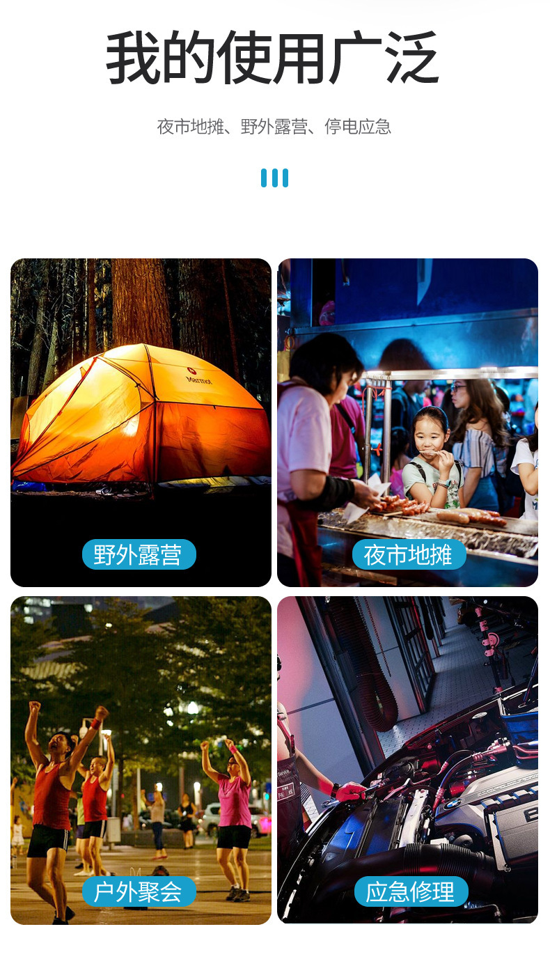 跨境新款露营灯帐篷野营灯应急主灯LED充电强光超亮锂电停电 家用详情2