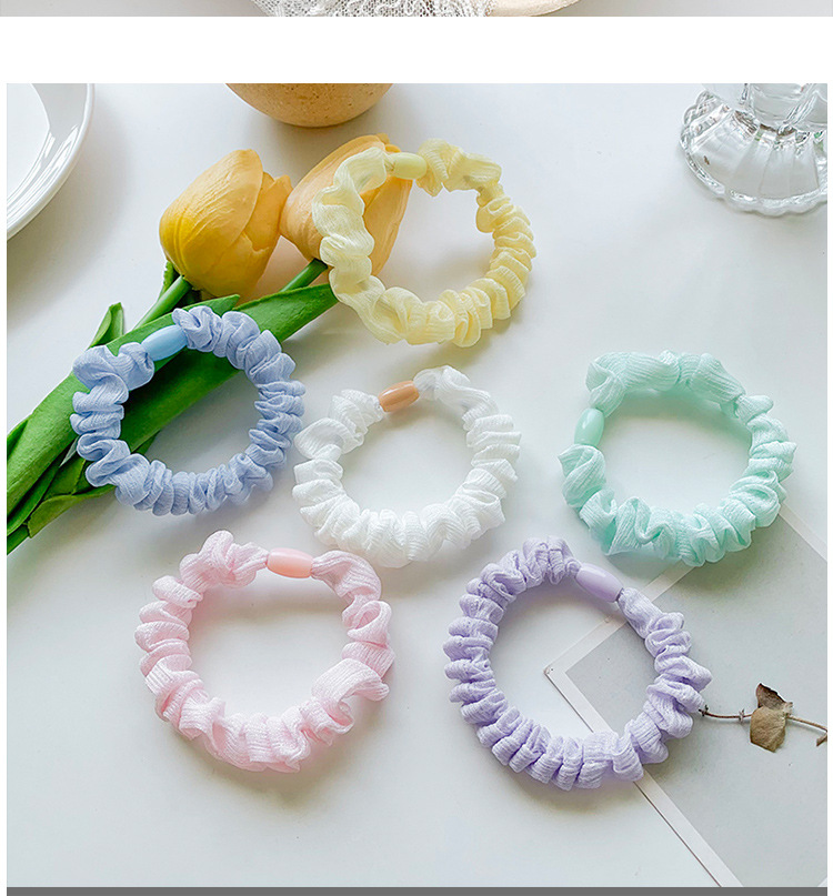 Wholesale of sweet and refreshing candy-colored small intestine hair bands, hair ties, and leather bands in Korean style pic 8