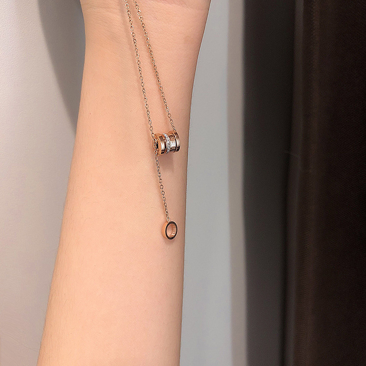 钛钢不掉色小蛮腰轻奢项链女2023年网红小众高级设计感颈链锁骨链详情8