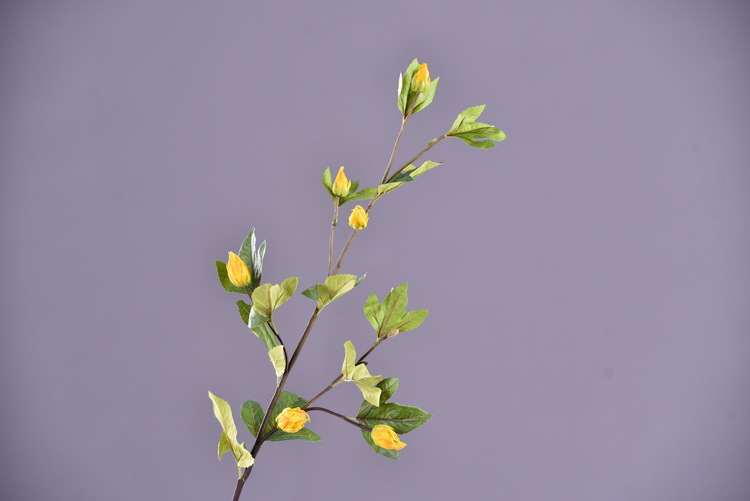 Factory direct sales of artificial hibiscus, modern and simple living room and hotel floor-standing artificial flowers wholesale, artificial roselle pic 17