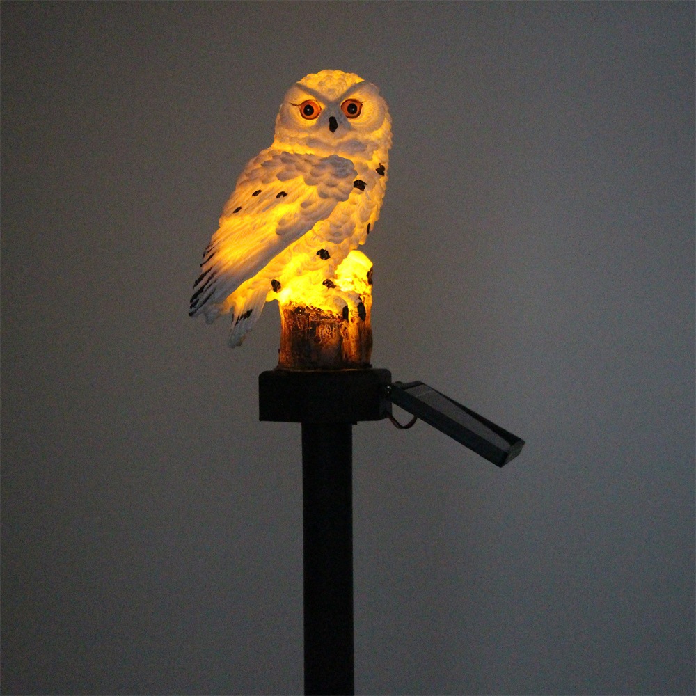 Solar owl lamp, resin garden lamp, outdoor waterproof courtyard landscape decoration, led lawn ground insert lamp pic 10