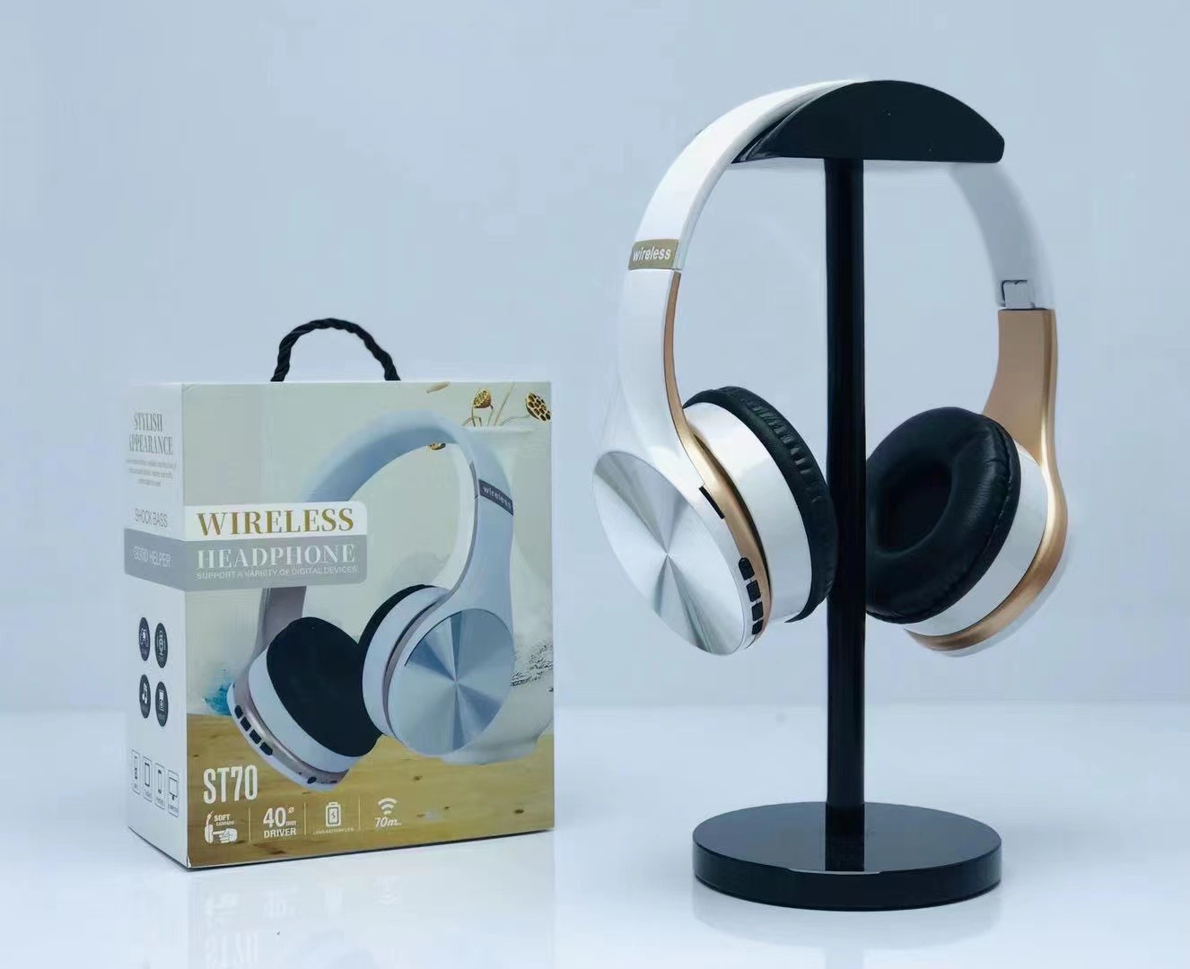 Cross-border new over-ear Bluetooth wireless headphones ST70 foldable gaming headset sports headphones manufacturer pic 6