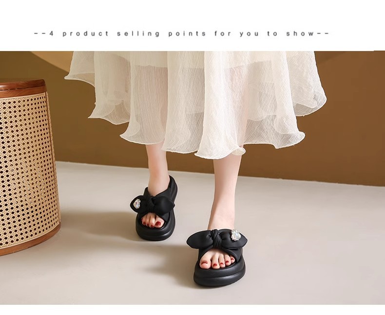 2024年夏季外穿舒适新款时尚休闲百搭厚底一字拖蝴蝶结女士凉拖鞋详情19