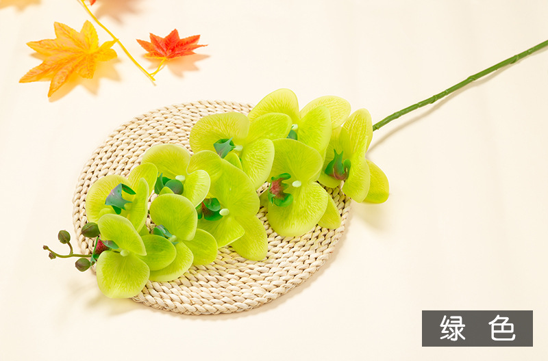 Artificial Phalaenopsis artificial flower home decoration artificial flower hand feel film 9-head Phalaenopsis artificial flower factory wholesale pic 36