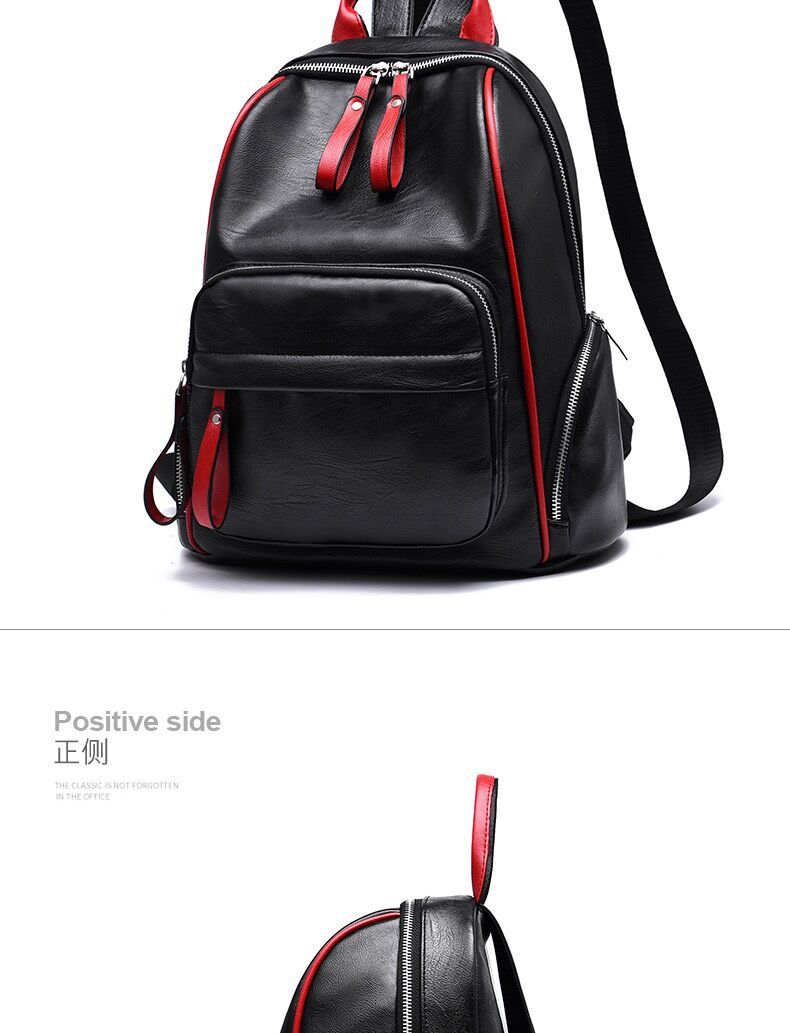 A 2021 new soft pu trendy backpack for girls, a Korean-style schoolbag for girls, a versatile backpack for travel and leisure pic 16