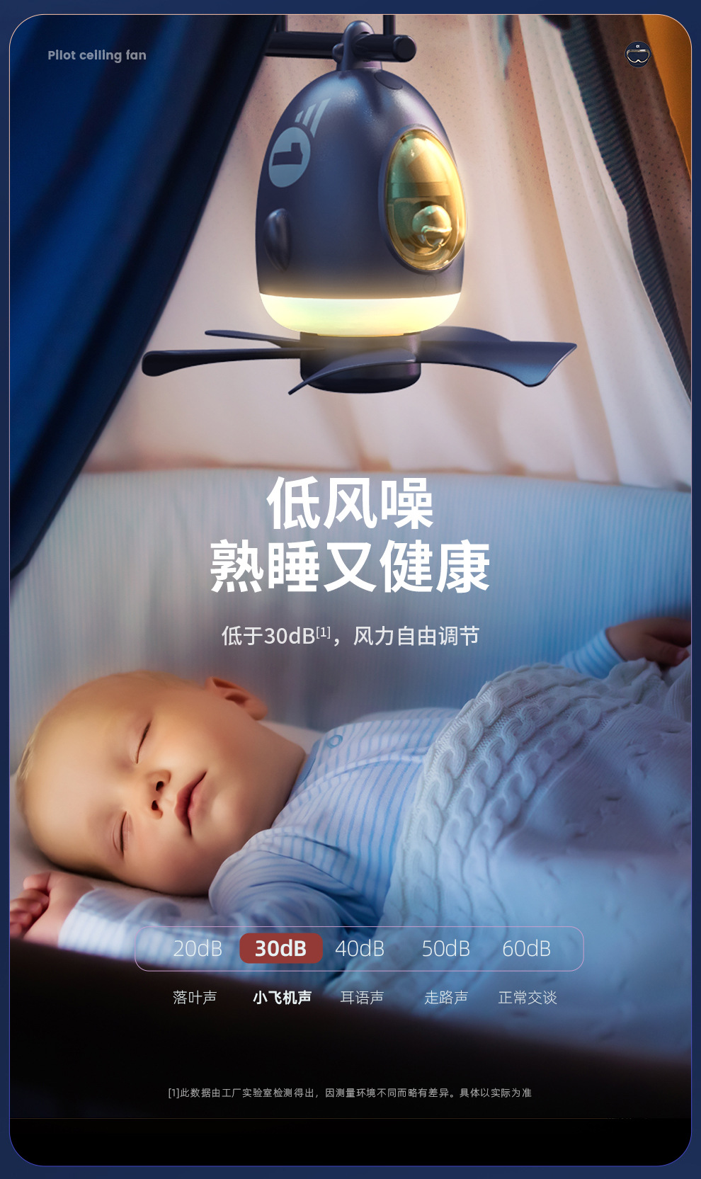 小飞机新款小风扇usb充电APP操控小夜灯学生家用宿舍吊扇小电风扇详情4