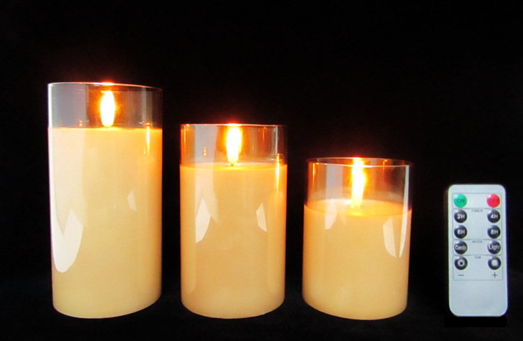 Electronic candle lamps, glass cups, paraffin wax lamps, decorative handicrafts and ornaments pic 2