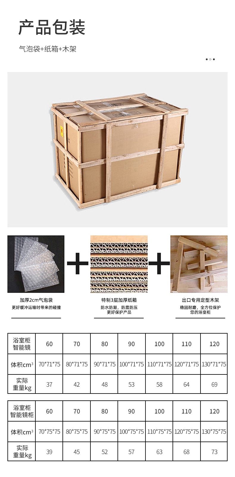 陶瓷一体盆浴室柜组合奶油风卫生间洗脸洗手盆洗漱台智能镜卫浴柜精品卫浴详情22
