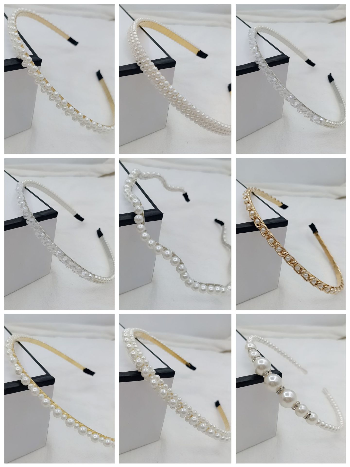 Pearl hairband for women, Super fairy French headband, hair tie, new style 2024, elegant high headband for the top of the head, external pressure hairpin headwear pic 12