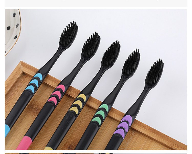 Best-selling direct-sale toothbrush, bamboo charcoal, ten-pack, Small Moon, adult soft bristle, nano, street stall bestseller pic 9