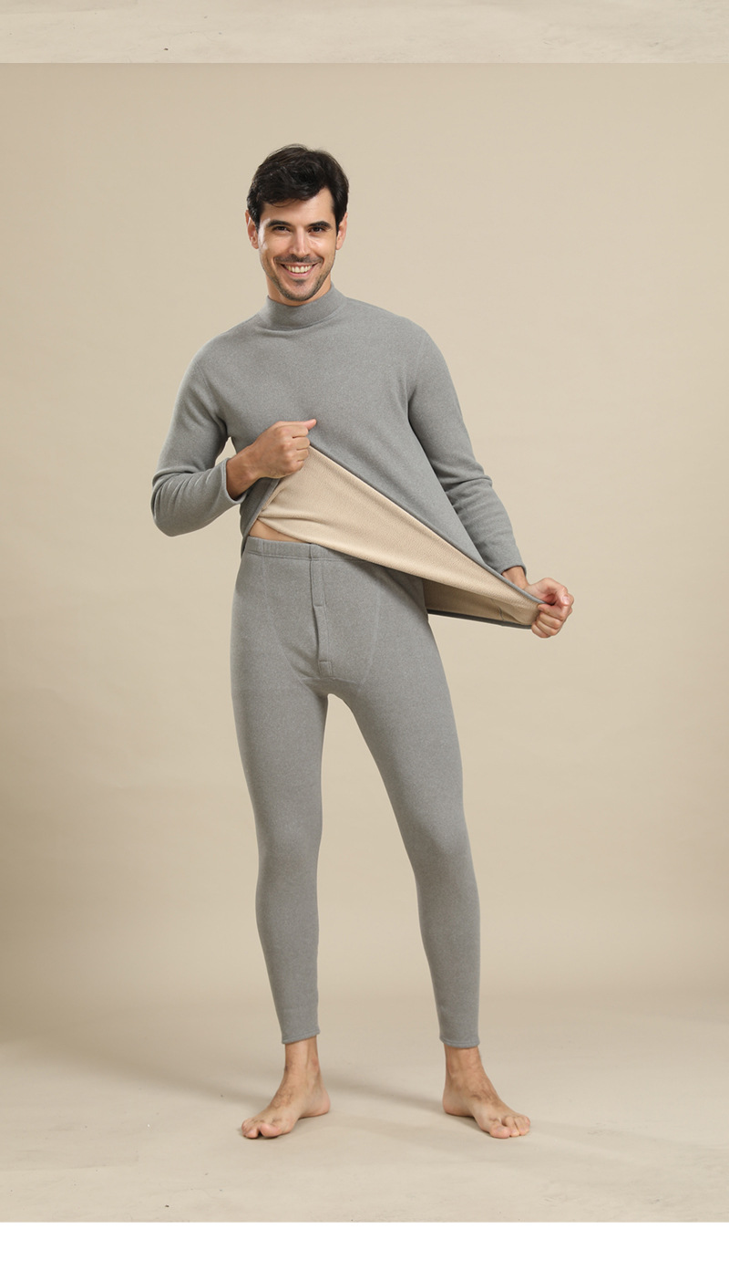 【900克】批发保暖内衣男羊羔绒巨厚套装冬加绒加厚中老年内衣女详情17