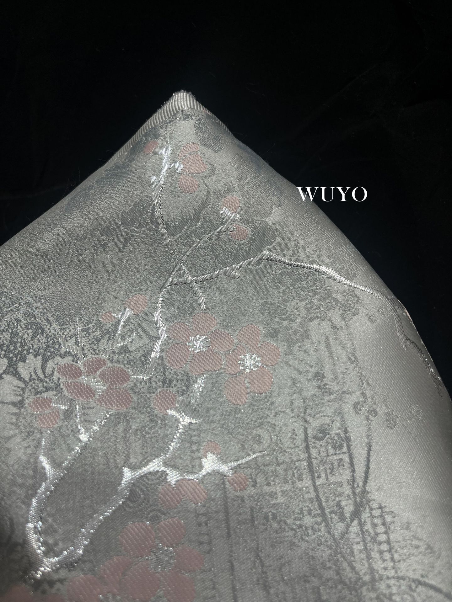 国潮新中式时装面料秋冬梅花香色织提花国风旗袍马甲详情16