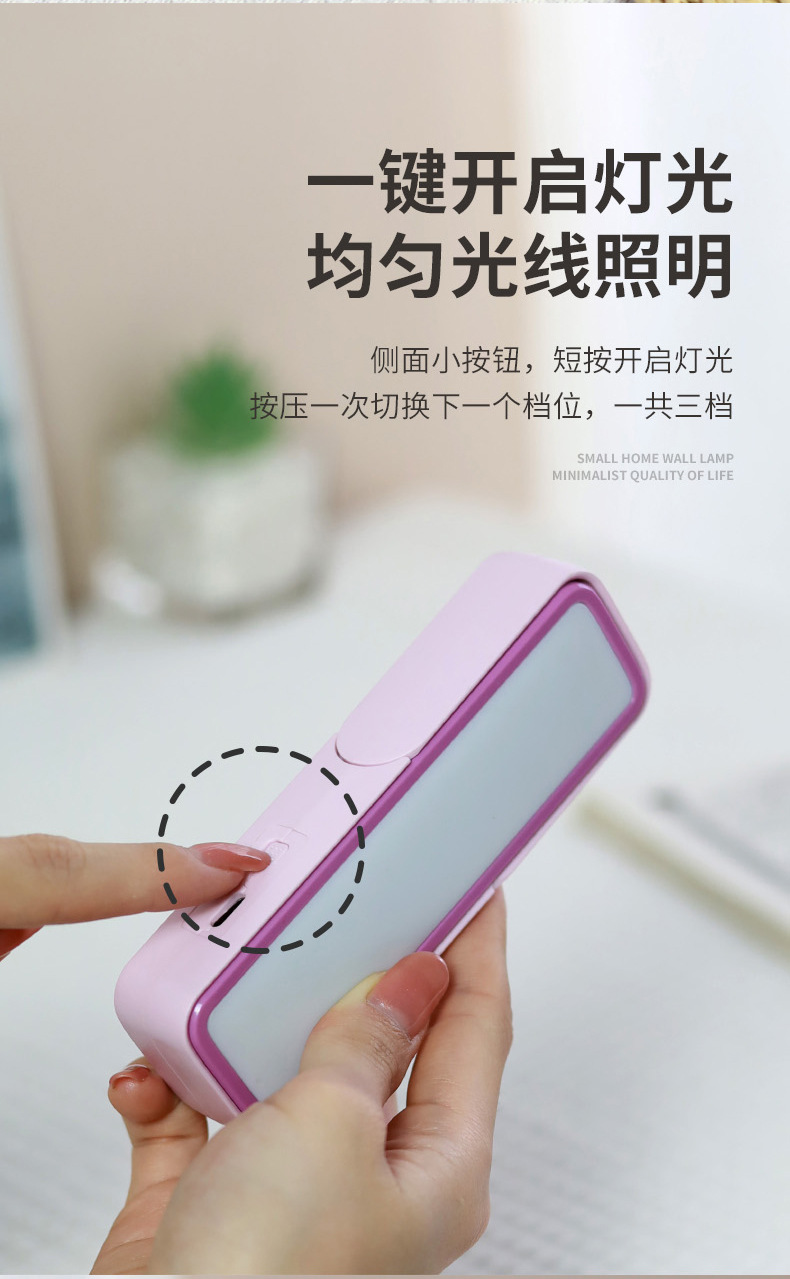 Multi-functional magnetic wall lamp, bedside reading lighting lamp for student dormitories, three-position desktop standing mini LED lamp pic 7