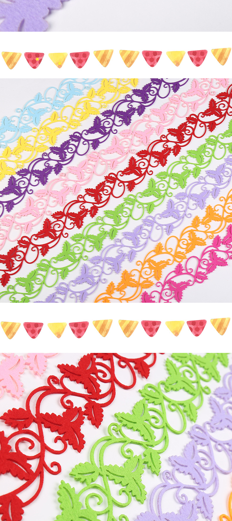 Colored window lattice edge adhesive felt fabric, DIY material, colored decorative non-woven fabric, kindergarten craft decoration pic 5