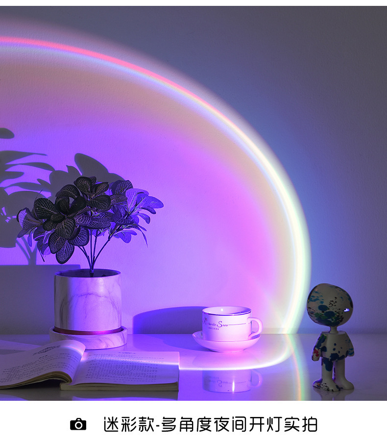 网红爆款日落夕阳灯机器人宇航员氛围灯ins彩虹落日夕阳灯小夜灯详情14
