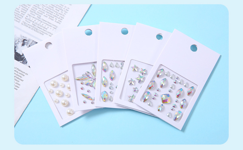 亚马逊跨境供应亚克力钻贴 树脂儿童舞台妆脸部眼妆DIY钻石贴纸详情9