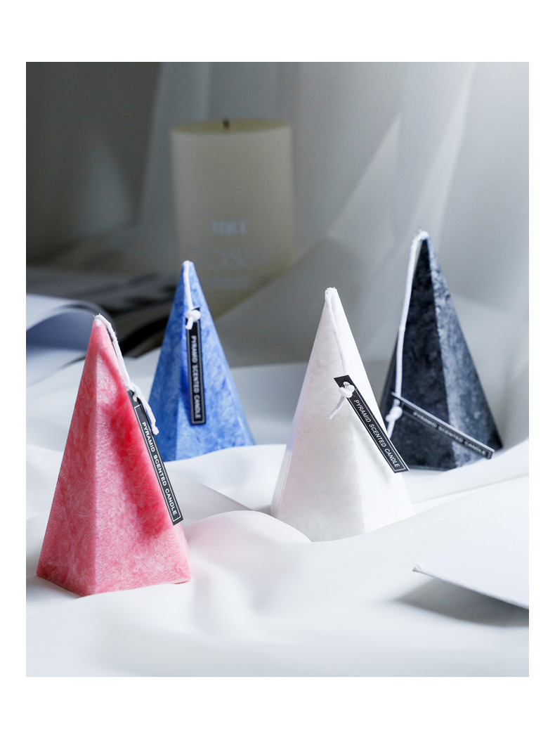Nordic-style geometric conical essential oil aromatherapy candles, decorative handicrafts, ornaments, aromatherapy candles, electronic candles pic 9