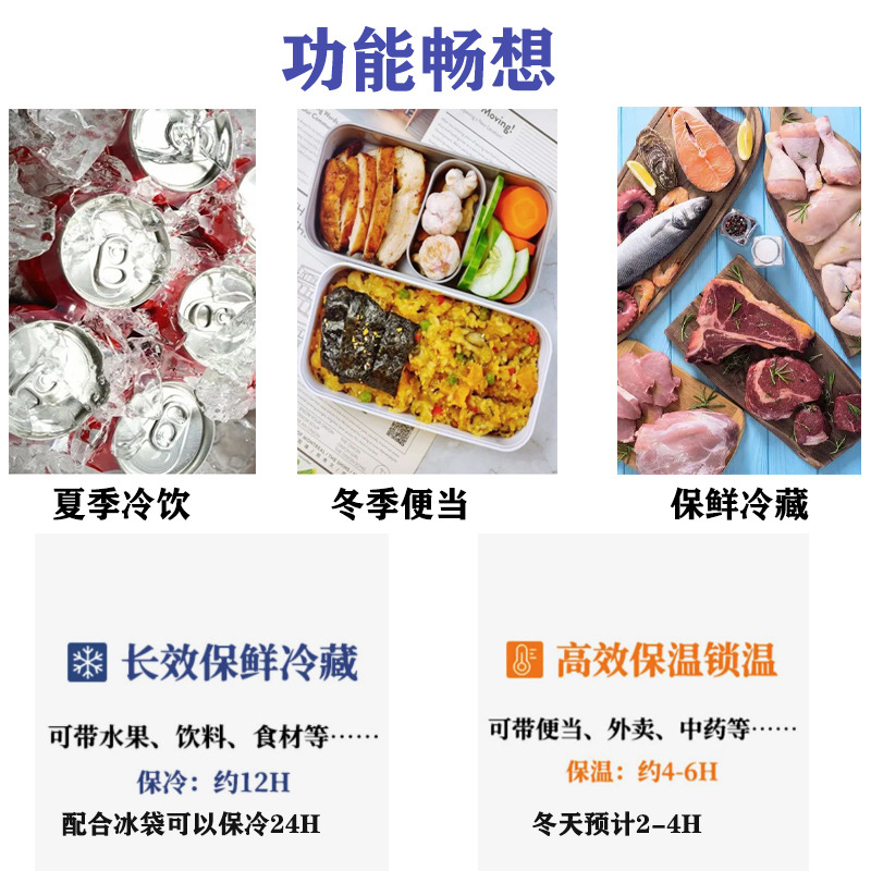 Factory direct sales: Thickened insulated bags, aluminum film bento, lunch bags, large-capacity lunch box bags, hand-held outdoor picnic ice packs pic 19