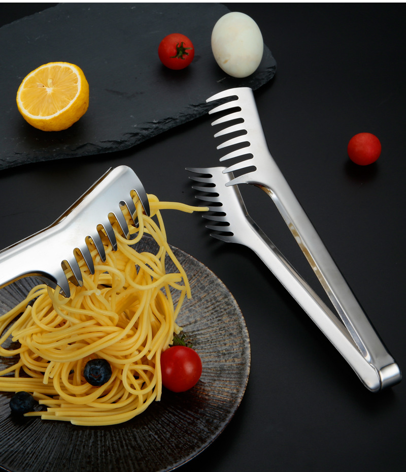 Factory wholesale stainless steel tongs, food tongs, anti-scald barbecue tongs, kitchen tools, food tongs, pasta tongs, barbecue tongs pic 11
