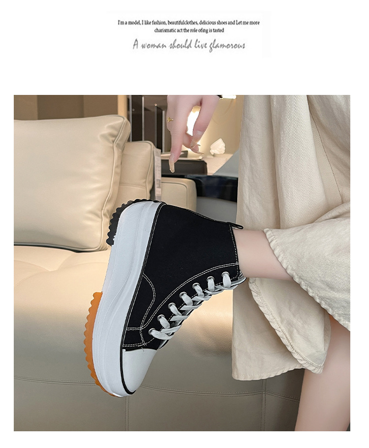 外贸大码女士高帮帆布鞋2023新款运动休闲单鞋百搭厚底透气小白鞋详情25