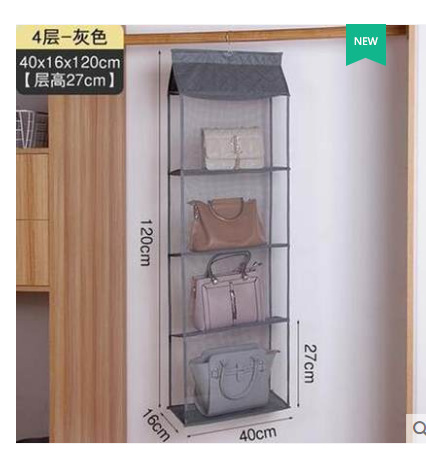 Three-dimensional dust-proof hanging bag, bag storage hanging bag, bag storage hanging bag, four-layer hanging bag, eight-compartment hanging bag pic 16