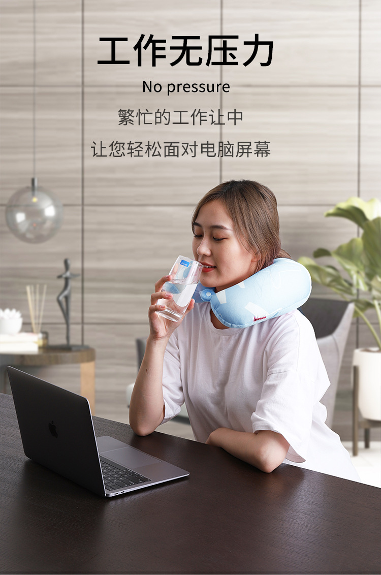 卡通动物泡沫粒子U型枕 康乐屋简约护颈枕 差旅办公飞机颈枕批发详情4