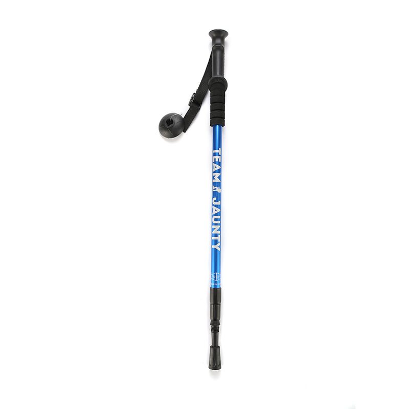 Three-section telescopic straight handle curved handle high-strength aluminum alloy outdoor hiking poles, walking sticks and walking crutches pic 5