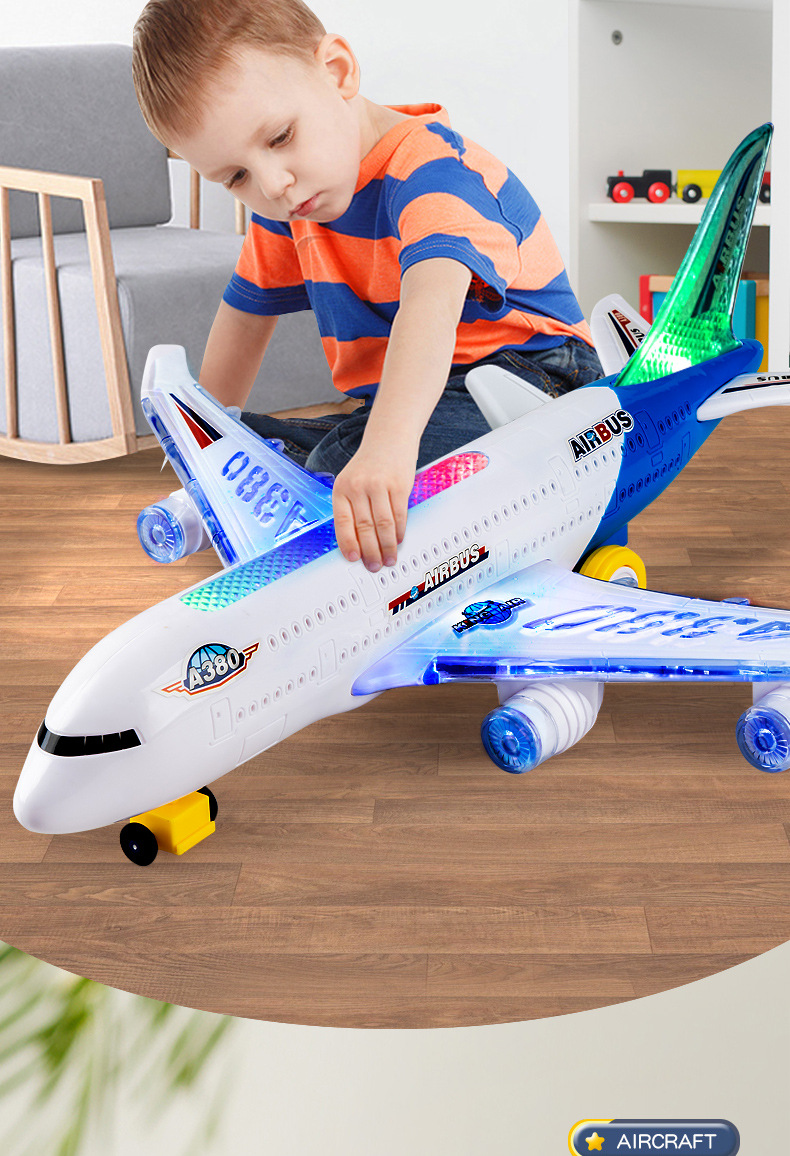 A380飞机多种尺寸电动万向自动避障模型飞机有声音发光儿童玩具详情6