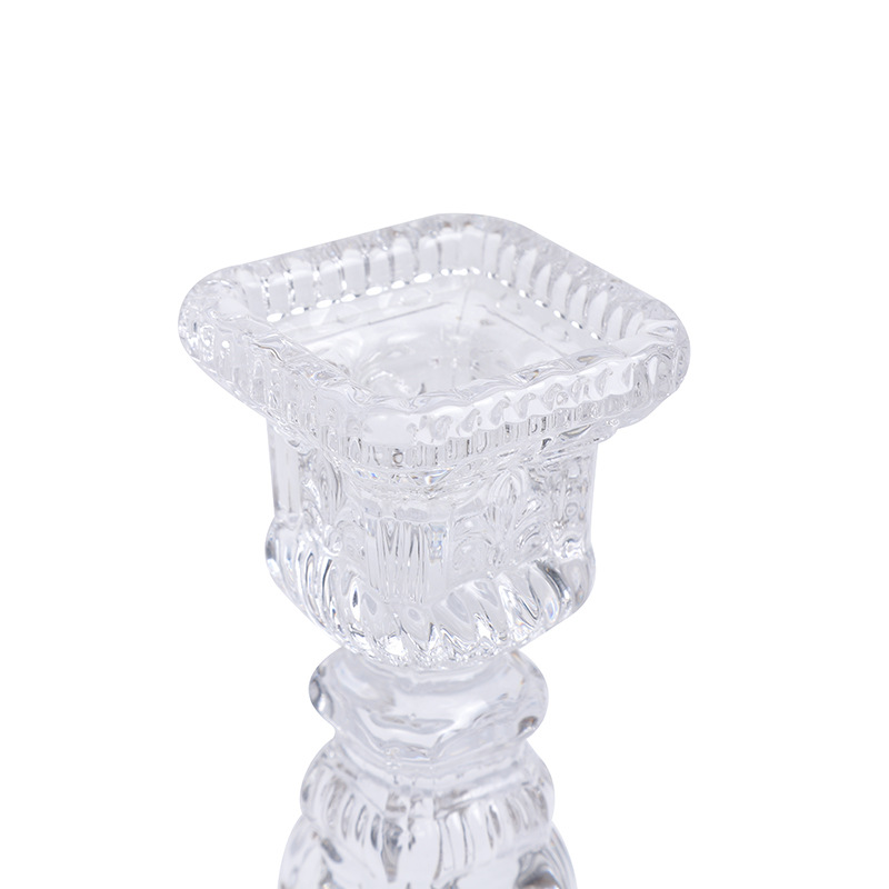 ins French-style European-style pole-shaped hall, high-legged glass crystal candlesticks, bar, milk tea shop, soft decoration and living room pic 8