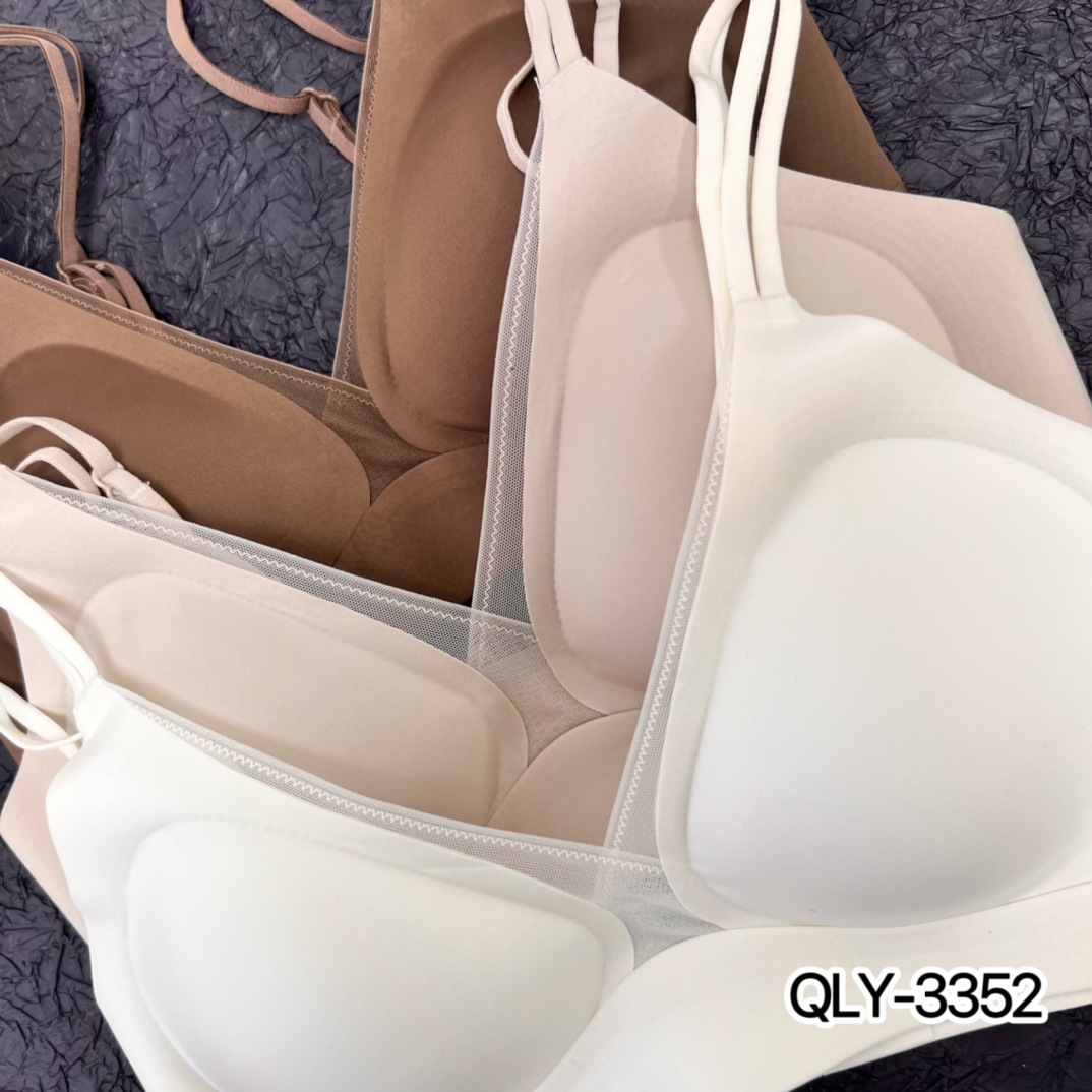3352无钢圈轻奢感薄杯美背深V聚拢性感无痕提拉网纱简约内衣详情14