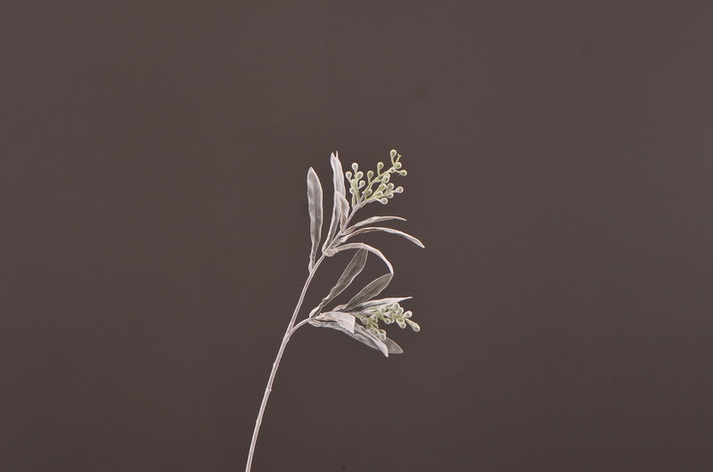 Dongli Flower Industry Factory Direct sales, wholesale of artificial flowers and fake flowers, 2-fork-scented green leaves, home decoration sample rooms, photography fake flower ornaments, one-piece consignment pic 6